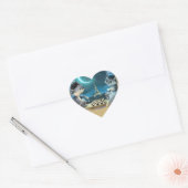 Stickers Coeur Classique Paris de nuit (Enveloppe)