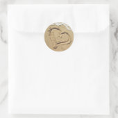 Stickers Coeur dans le mariage du sable (Sac)