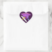 Stickers Coeur de casquette pourpre (Sac)
