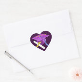 Stickers Coeur de casquette pourpre (Enveloppe)