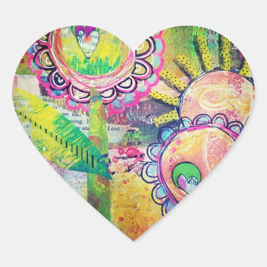 Stickers Coeur de jardin mélangés à des supports p (Devant)