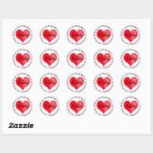 Stickers Coeur de Jour Valentines (Feuille)