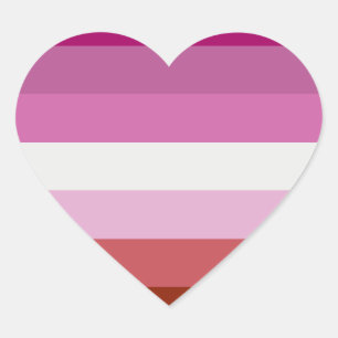 Stickers Coeur de la fierté lesbienne