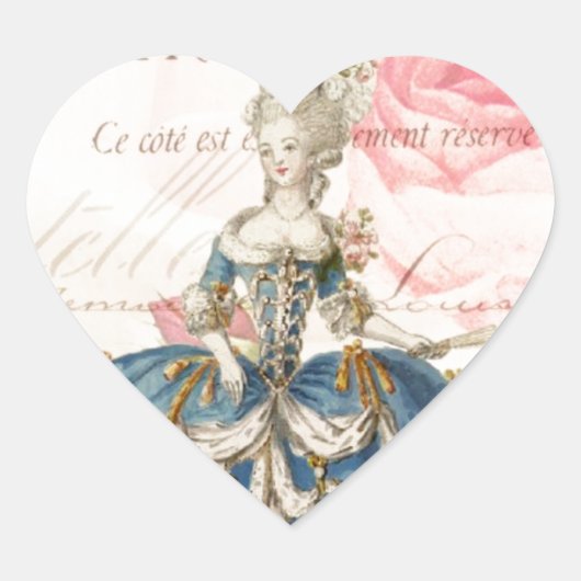 Stickers Coeur de l'enveloppe Marie Antoinette (Devant)