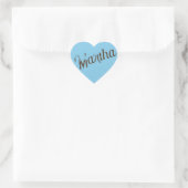 Stickers Coeur de nom ancien (Sky Blue & Copper) (Sac)