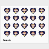 Stickers Coeur de singe tricot (Feuille)