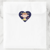 Stickers Coeur de singe tricot (Sac)