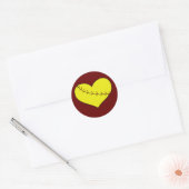 Stickers Coeur de softball rapide (Enveloppe)
