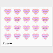 Stickers Coeur Design coloré (Feuille)