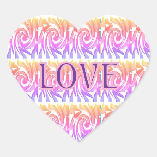 Stickers Coeur Design coloré (Devant)