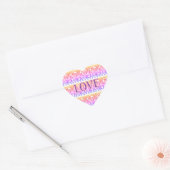 Stickers Coeur Design coloré (Enveloppe)