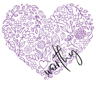 Stickers Coeur Digne (violet)
