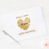 Stickers Coeur doré sur mesure (Enveloppe)