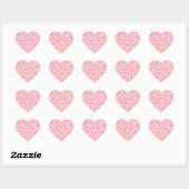 Stickers Coeur doux arrosé (rose fraise) (Feuille)