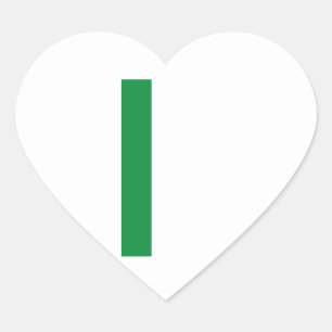 Stickers Coeur Drapeau Italie il Tricolore italien