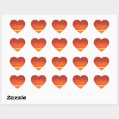 Stickers Coeur du coucher du soleil (Feuille)