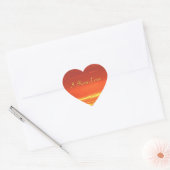 Stickers Coeur du coucher du soleil (Enveloppe)