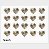 Stickers Coeur Dusty Peacock Feathers (Feuille)