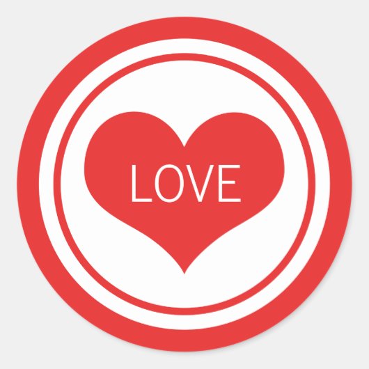 Stickers Coeur élégant, Rouge (Devant)