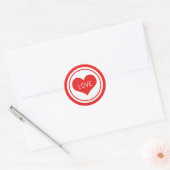 Stickers Coeur élégant, Rouge (Enveloppe)