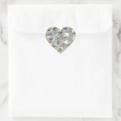 Stickers Coeur en cristaux brillants (Sac)