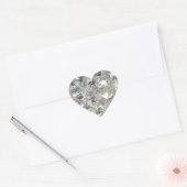 Stickers Coeur en cristaux brillants (Enveloppe)