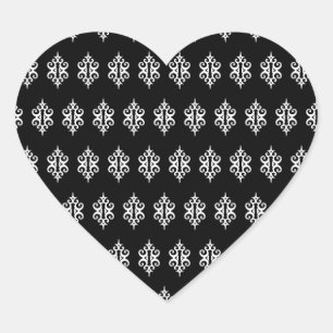 Stickers Coeur en dentelle noire