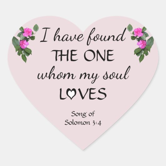 Stickers Coeur et Amour Bible Verse (Devant)