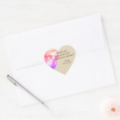 Stickers Coeur Fête des mariées Rose Rose (Enveloppe)