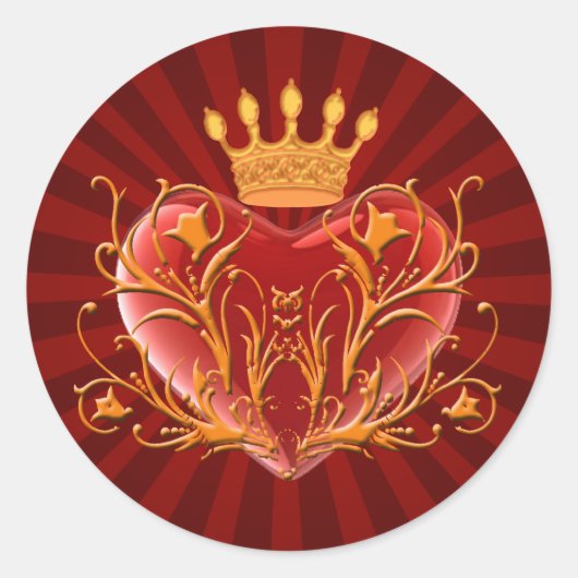 Stickers Coeur Filigree Crown (Devant)