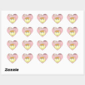 Stickers Coeur fille (Feuille)