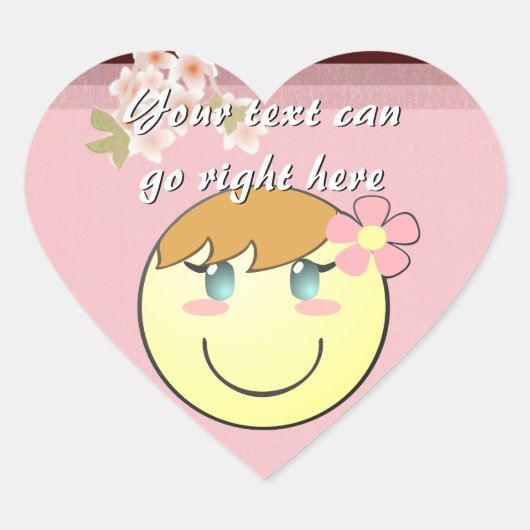 Stickers Coeur fille (Devant)
