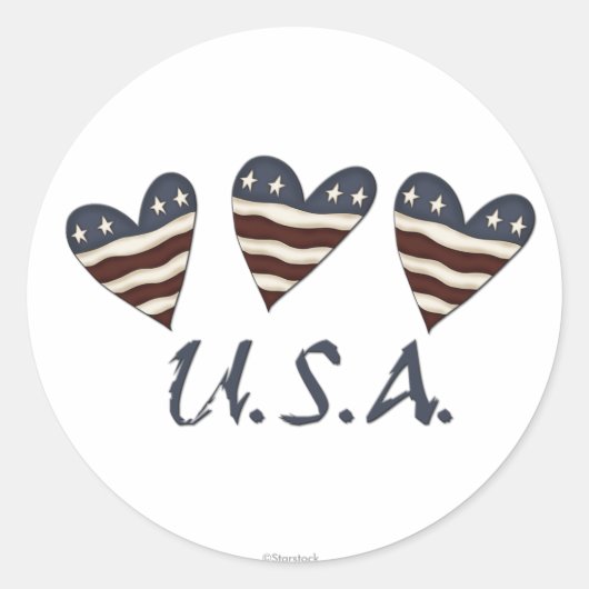 Stickers Coeur Flags USA (Devant)