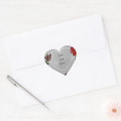 Stickers Coeur Fleurs et Fleurs (Enveloppe)