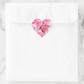 Stickers Coeur Fleurs Roses (Sac)