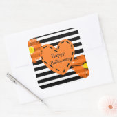 Stickers Coeur Floral Halloween heureux (Enveloppe)