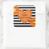 Stickers Coeur Floral Halloween heureux (Sac)