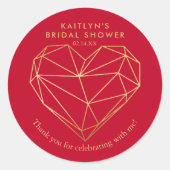 Stickers Cœur Géométrique pour Enterrement de Vie  (Devant)