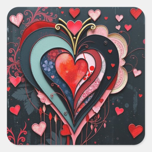Stickers Coeur gothique (Devant)