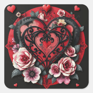 Stickers Coeur gothique