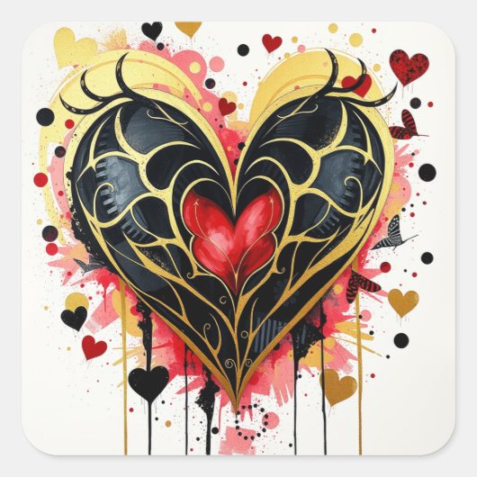 Stickers Coeur gothique (Devant)