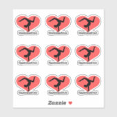 Stickers Coeur Gymnastique (Feuille)