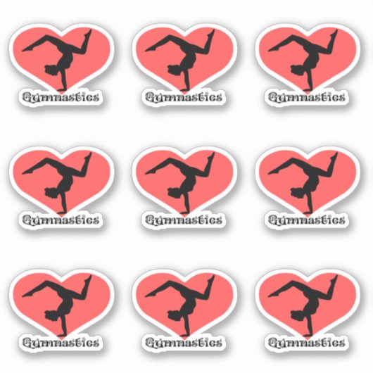 Stickers Coeur Gymnastique (Devant)