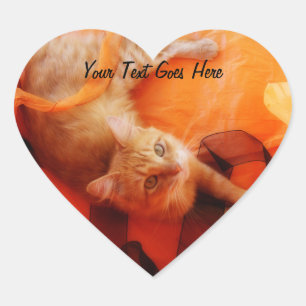 Stickers Coeur Halloween Kitty