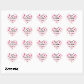 Stickers Coeur Heureuse Sainte-Valentin (Feuille)