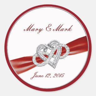 Stickers Coeur infini rouge personnalisé