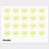 Stickers Coeur Jaune Monogramme S | Sceau d'envelo (Feuille)
