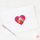 Stickers Coeur Lovebirds (Enveloppe)