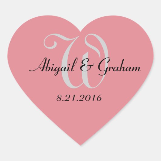 Stickers Coeur mariage (Devant)