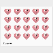 Stickers Coeur mariage (Feuille)